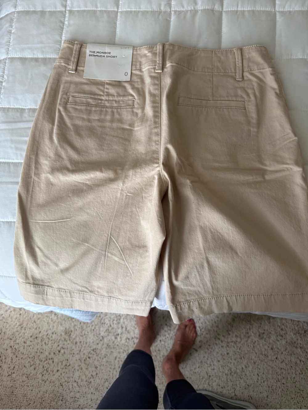 LOFT Khaki/Tan Bermuda Shorts - Picture 2 of 4